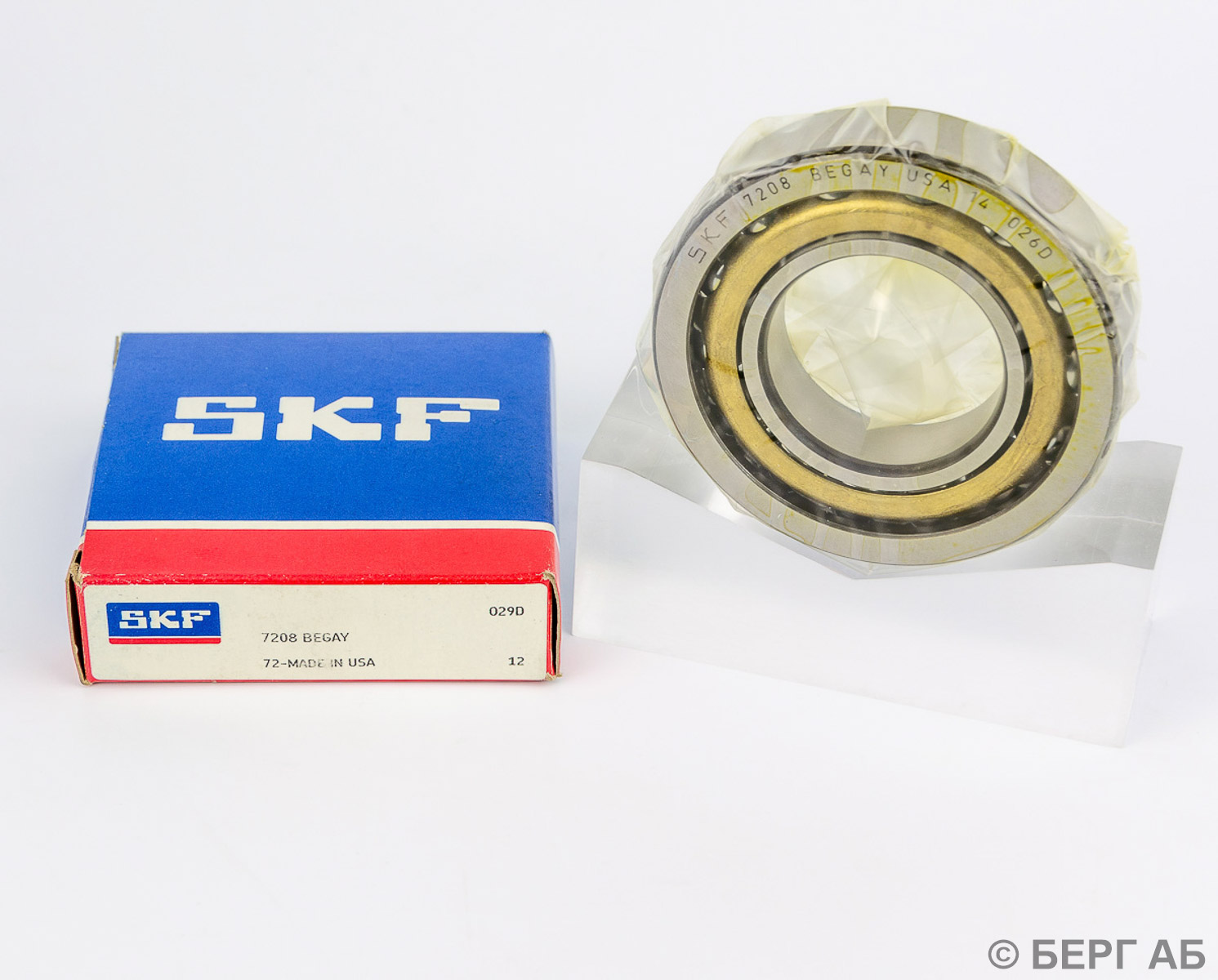 Производитель: SKF</br>Радиально-упорные шариковые подшипники 7208 BEGAY