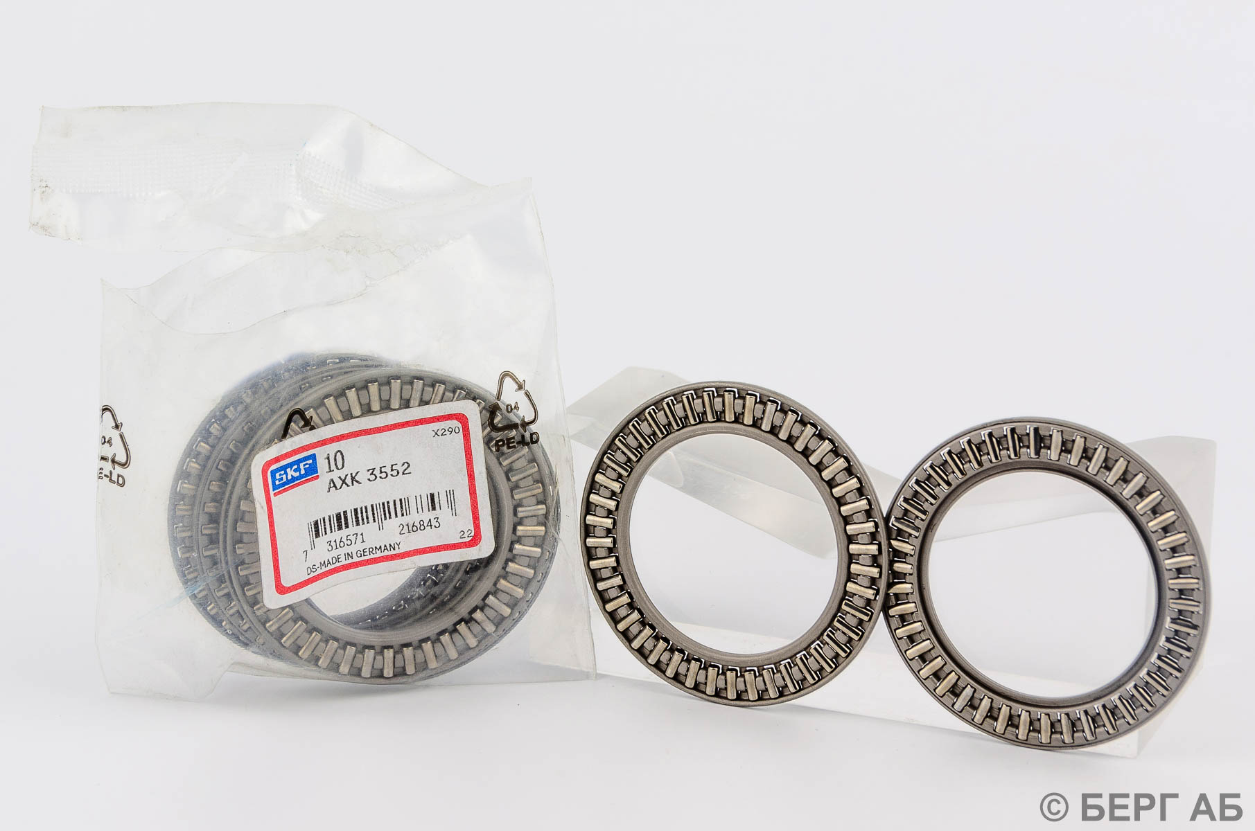 Производитель: SKF</br>Игольчатые подшипники AXK 3552