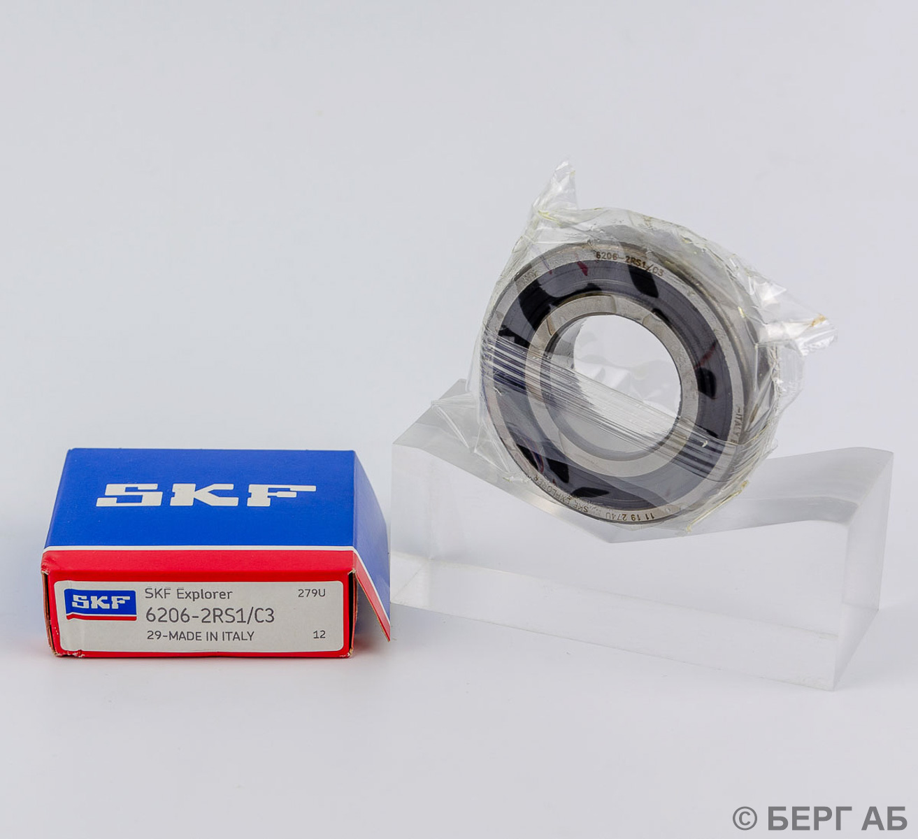 Производитель: SKF</br>Радиальные подшипники. 6206-2RS1/C3