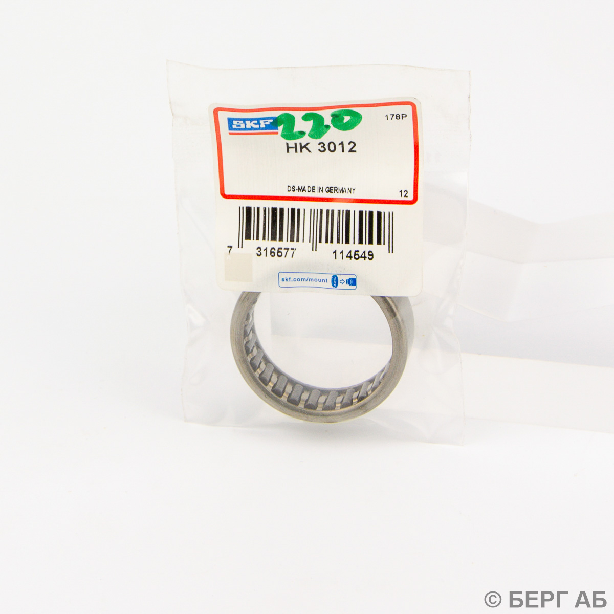 Производитель: SKF</br>Игольчатые подшипники HK 3012