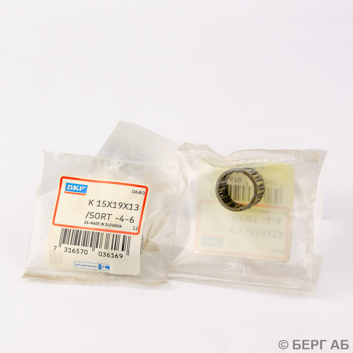 Производитель: SKF</br>Игольчатые подшипники K 15X19X13