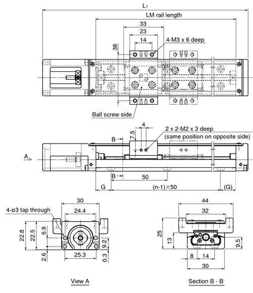 Линейные направляющие (рельсовые) THK KR15 A/B-125L with a Cover LM THK