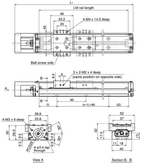 Линейные направляющие (рельсовые) THK KR20 A/B-100L with a Cover LM THK