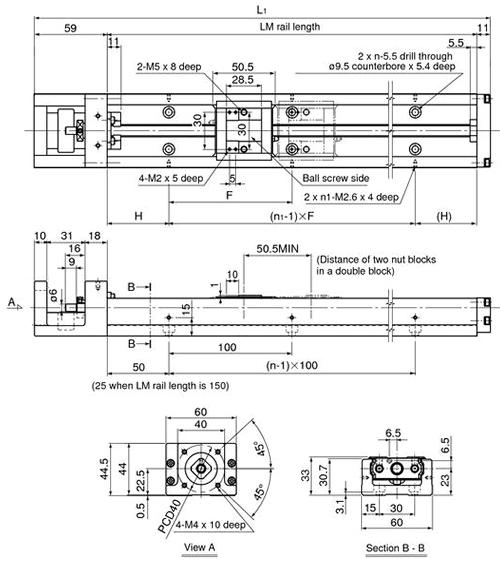 Линейные направляющие (рельсовые) THK KR33 C/D-200L LM THK