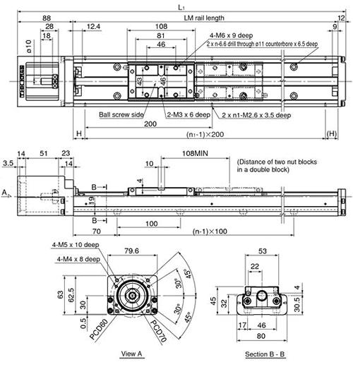 Линейные направляющие (рельсовые) THK KR45H A/B-340L LM THK