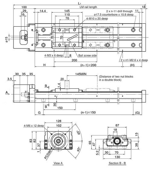 Линейные направляющие (рельсовые) THK KR6525A/B-1680L LM THK