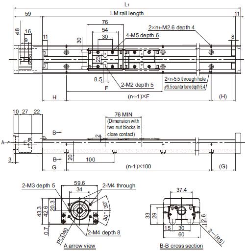 Линейные направляющие (рельсовые) THK SKR33 A/B-400L LM THK