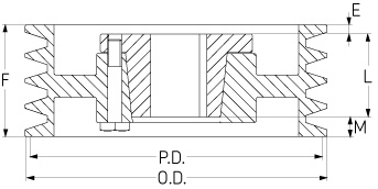 Шкив SKF PHP 10-8V2480-N