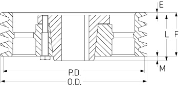 Шкив SKF PHP 6-5V1400-F