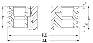 Шкив SKF PHP 6-8V4000-N