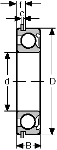 Подшипники серии 6312 6312-ZNR CONSOLIDATED BEARING