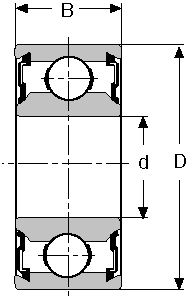 Подшипник 62300-2RS CONSOLIDATED BEARING