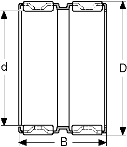Подшипник K-15X18X22/2 CONSOLIDATED BEARING