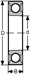 Подшипники серии 6312 6312-K 2RS CONSOLIDATED BEARING
