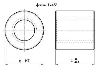 Винт с трапецеидальной резьбой и гайкой Nut HBD Tr 14x 3 Right Conti