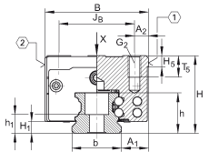 Подшипник KUVE30-B-HL INA