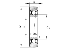 Подшипник LR203-2RSR INA