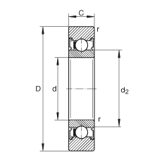 Подшипник LR205-X-2RSR INA