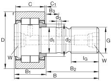 Подшипник NUKR72 INA