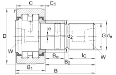 Подшипник PWKRE80-2RS INA
