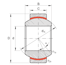 Подшипник GE20-FW INA