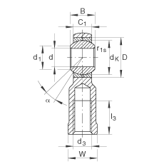 Подшипник GIKR20-PB INA