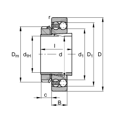 Подшипник 1306-K-TVH-C3-H306 FAG