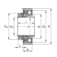 Подшипник 2206-K-2RS-TVH-C3-H306 FAG
