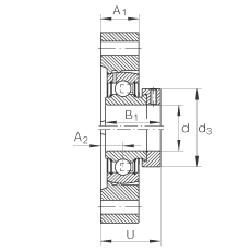 Подшипник GLCTE25 INA