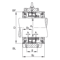 Подшипник BND2222-H-W-T-BF-S FAG