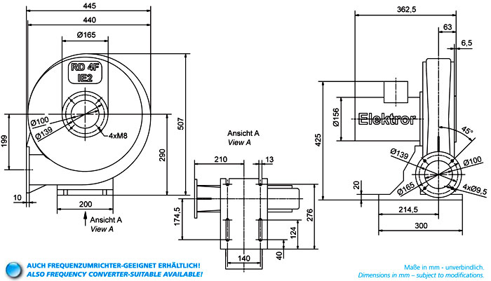 Вентиляторы высокого давления Elektror RD 4 F Elektror