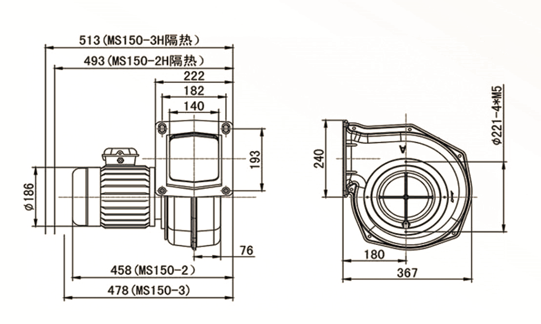Вентилятор низкого давления 06NA-1502P (MS-1502A)