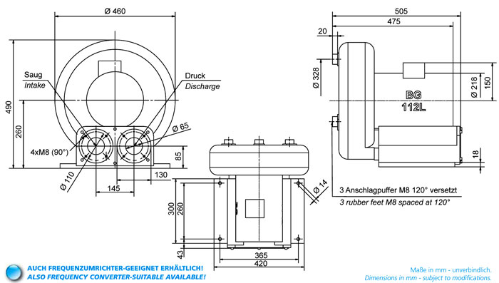 Вихревые вентиляторы Elektror SD 740 Elektror