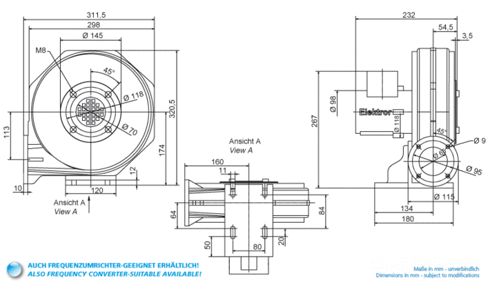 Вентилятор среднего давления RD 10 Elektror