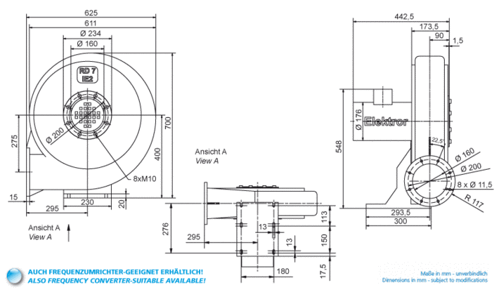 Вентилятор среднего давления RD 7 Elektror