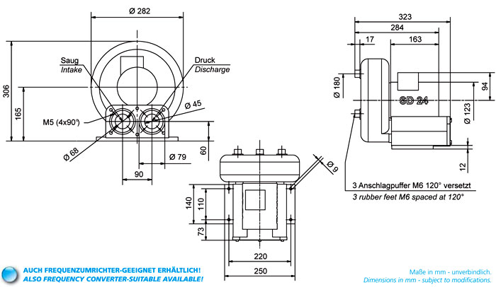 Вихревые вентиляторы Elektror SD 24 M Elektror
