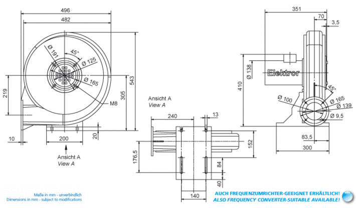 Вентилятор среднего давления RD 5 Elektror