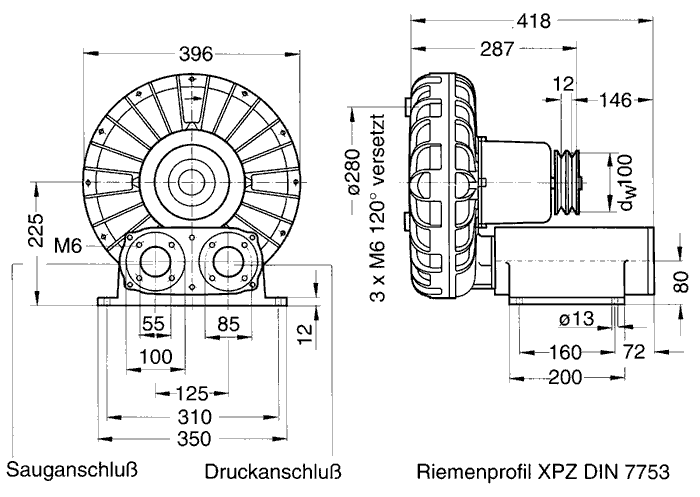 Вихревые вентиляторы Elektror SD 6-1 Elektror