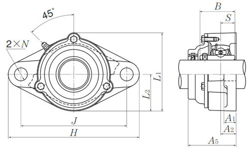 Подшипниковый узел C-UCFL210D1 NTN