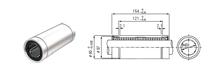 Шариковая втулка LM40LUU-N