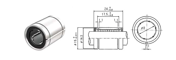 Шариковая втулка LM8UUAJ-NS