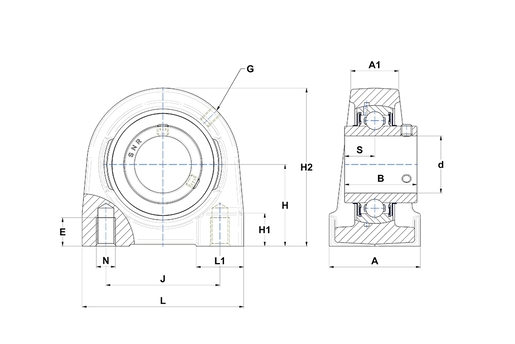 Подшипниковый узел UCPG.210.N SNR